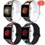 EXCHAR Compatible with Apple Watch Band 40mm 38mm 44mm 42mm Fadeless Pattern Printed Floral Bands Silicone Replacement Band for iWatch Series 5 Series 4/3/2/1 for Women Men
