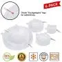 Silicone Stretch Lids Huggers Covers reusable for food with IMPROVED GRIP SEALER BPA free, 6 Pack of Various Sizes with Ebook by ExcelGadgets