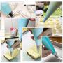20Pc Silicone Pastry Bags and Coupler Set - 5 Sizes Reusable Thickening Icing Piping Bags Baking Cookie Cake Decorating Bags (10"+12"+14"+16"+18")- Standard Icing Couplers for Cake Decoratin (Blue)