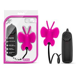 Luxe - Butterfly Teaser - Platinum Silicone Multi Speed Clitoral Stimulator - Sex Toy for Women - Sex Toy for Couples (Fuchsia)