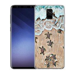 Samsung Galaxy S9 Case, Soft TPU Slim-Fit Flexible Ultra-Thin Clear Case, Full-Body Rugged Bumper Print Baby Turtle Case for Samsung Galaxy S9, Transparent