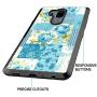 LG G7 ThinQ Case, Blue Flower Shock-Absorption TPU Rubber Bumper LG G7 ThinQ Case, Ultra Thin Slim Protective Cover for LG G7 ThinQ-Black