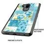 LG G7 ThinQ Case, Blue Flower Shock-Absorption TPU Rubber Bumper LG G7 ThinQ Case, Ultra Thin Slim Protective Cover for LG G7 ThinQ-Black