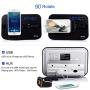 dpnao iPhone Alarm Clock Radio with Charging Docking Station Speaker USB Charge Port AUX Remote Apple MFi Certified (Black)