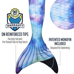 Fin Fun Mermaid Tails for Swimming with Monofin - Kids and Adult Sizes - Limited Edition