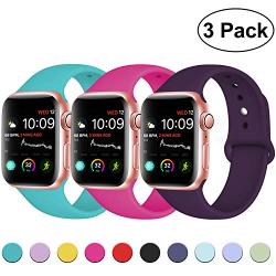 DaQin Band Compatible with Apple Watch 38mm 40mm 42mm 44mm for Women and Men, Sport Replacement Wristbands for iWatch Series 5 Series 4 Series 3/2/1, S/M, M/L
