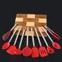 Silicone kitchenware 10 Pieces Stainless Steel Handle Ultimate Kitchen Utensils Set Food Grade Silicone Cooking Utensils Nonstick Cookware Cooking Tools Very suitable as a gift for friends and family