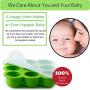 Silicone Baby Food Freezer Storage Tray - Clip-On Silicone Lid - 9 Cups x 2.5 Oz - Oven & Dishwasher Safe - with Baby Weaning E-Books (GRN)