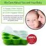 Silicone Baby Food Freezer Storage Tray - Clip-On Silicone Lid - 9 Cups x 2.5 Oz - Oven & Dishwasher Safe - with Baby Weaning E-Books (GRN)