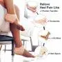 Povihome Heel Cushions Protectors, Plantar Fasciitis Inserts (1/5 Thick), Silicone Heel Pads for Cracked, Dry, Achilles Heels, Heel Pain Relief - 3 Pairs