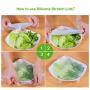 Silicone Stretch Lids, 12 Pack Double Color 6 Size Reusable Durable and Expandable Lids to Keep Food Fresh, Fit Various Sizes and Shapes of Containers Food Covers or Bowl Covers