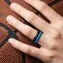 ThunderFit Womens Thin Swivel Rings, 10 Rings / 8 Rings / 4 Rings / 1 Ring - Stackable Silicone Wedding Rings - 2.5mm Wide - 2mm Thick