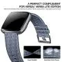 KIMILAR Woven Band Compatible with Fitbit Versa/Fitbit Versa 2/Fitbit Versa Lite Edition, Women Men Large Small Woven Fabric Breathable Accessories Strap Compatible Versa Smart Watch