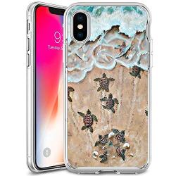iPhone Xs iPhone X Case, Baby Turtle Shock-Absorption TPU Rubber Bumper iPhone Xs iPhone X Case, Ultra Thin Slim Protective Cover for iPhone Xs iPhone X-Clear