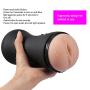 Male Sex Toys, iMiMi  Masturbator Vibrating Cup  with Sexy Moans, Pussy Cup Masturbation Adult Stroker Toys, Fully Automatic with 3D Realistic Vagina and USB Rechargeable for Men (Black)