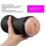 Male Sex Toys, iMiMi  Masturbator Vibrating Cup  with Sexy Moans, Pussy Cup Masturbation Adult Stroker Toys, Fully Automatic with 3D Realistic Vagina and USB Rechargeable for Men (Black)