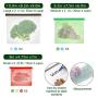 Reusable Silicone Food Storage Bags, 7 Pack Airtight Seal Food Silicone Bag Container for Liquid,Meat,Sanwich,Fruit, Best for Preserving and Cooking, 2xLarge+2xMedium+3xSmall, Dishwasher Safe