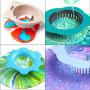 Acrylic Pouring Strainer, 8 Pieces Plastic Silicone Strainer Flower Drain Basket for Pouring Acrylic Paint, Flower Strainers Plastic Silicone Drain Basket Unique Pattern Train Art Supplies