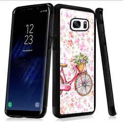 Samsung Galaxy S7 Case,Flexible Soft TPU Cover Shell,Slim Silicone Black Rubber Non-Slip Durable Design Protective Phone Case for Samsung Galaxy S7 -Bicycle