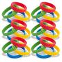 48 Building Block Silicone Bracelets for Birthday Party Favors Kids Goody Bag Supplies for Boys and Girls Carnival Ninjago Novelty Rubber Wristbands