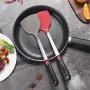 Silicone shovel non-stick cooking shovel high temperature household stainless steel kitchenware special protective pot silicone spatula (Color : Gray)