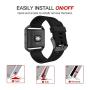 Simpeak for Fitbit Blaze Bands with Frame, Silicone Replacement Band Strap with Frame Case for Fit bit Blaze Smart Fitness Watch, Small/Large