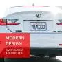 Rightcar Solutions Flawless Silicone License Plate Frame - Rust-Proof. Rattle-Proof. Weather-Proof. - Blue