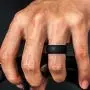 ThunderFit Silicone Wedding Ring for Men, Rubber Wedding Band - 8.7mm Wide