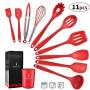 HS-ZGC Kitchenware All Inclusive Silicone Kitchen Utensils Set of 10 Non-Stick Silicone Shovel Spoon Kitchen Tools Set of 10,Red