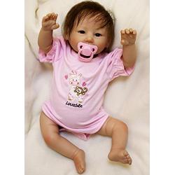 Wamdoll 20 inch Sweet Happy as can be Alive Silicone Reborn Baby Dolls with Hair