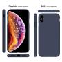 Miracase Liquid Silicone Case Compatible with iPhone Xs (2018)/ iPhone X(2017) 5.8 inch, Gel Rubber Full Body Protection Shockproof Cover Case Drop Protection Case (Navy Blue)