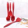 Jdeepued Silicone kitchenware 6 Piece Silicone Kitchen Utensil Set BPA Free Silicone Kitchen Utensils Set Kitchen Tools and Gadgets Red Silicone Kitchen Utensils (Color : Red, Size : 6 Piece Set)
