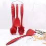 Jdeepued Silicone kitchenware 6 Piece Silicone Kitchen Utensil Set BPA Free Silicone Kitchen Utensils Set Kitchen Tools and Gadgets Red Silicone Kitchen Utensils (Color : Red, Size : 6 Piece Set)