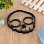 1pc Skull Shape Fried Egg Pancake Mould Non-Stick Cartoon Silicone Ring Breakfast Cooking Tools Kitchenware Egg Omelette Mould