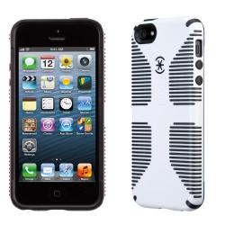 Speck Products CandyShell Grip Case for iPhone SE/5/5S  -Retail Packaging- White/Black