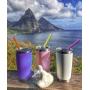 Hiware Reusable Silicone Drinking Straws, Big Size Flexible Straws with Cleaning Brushes for 30 oz Tumblers RTIC/Yeti - 10 Pieces - BPA-Free - No Rubber Taste