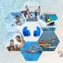 Hearprotek Swimming Ear Plugs, 2 Pairs Waterproof Reusable Silicone Ear Plugs for Swimmers Showering Bathing Surfing and Other Water Sports Adults Size