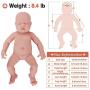 Vollence 18 Inch Eye Closed Full Silicone Baby Doll That Look Real,Not Vinyl Material Dolls,Sleeping Lifelike Baby Dolls,Realistic Newborn Real Baby Doll,Soft Handmade Silicone Alive Baby Doll - Girl