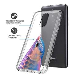LG Stylo 4 Case, Soft TPU Slim-Fit Flexible Ultra-Thin Clear Case, Full-Body Rugged Bumper Print Arowana Case for LG Stylo 4, Transparent
