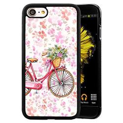 iPhone 7 8 Case,Flexible Soft TPU Cover Shell,Slim Silicone Black Rubber Non-Slip Durable Design Protective Phone Case for iPhone 7 8 -Bicycle