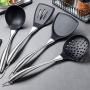 Kitchen Utensils,silicone Spatula Non-stick Gets Silicone Kitchenware Kitchen Gadget Kitchen Tool-black 33.2cm(13.1inch)