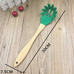 SKYyao Kitchen utensil set Wooden handle Silicone cookware non-stick cookware set kitchenware cooking kitchen products Set Silicone