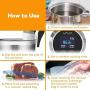 VAVA Sous Vide Cooker BPA-Free Thermal Immersion Circulator with Accurate Temperature Digital Timer LCD Display & Silicon Clamp (Auto-Start, FDA Approved, 110V, 1000 Watts, Black/Stainless)