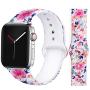 EXCHAR Compatible with Apple Watch Band Floral 38mm 40mm 42mm 44mm Silicone Replacement Wristbands for iWatch Series 5/4/3/2/1 for Women with Cute and Fadeless Pattern Printings