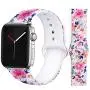 EXCHAR Compatible with Apple Watch Band Floral 38mm 40mm 42mm 44mm Silicone Replacement Wristbands for iWatch Series 5/4/3/2/1 for Women with Cute and Fadeless Pattern Printings