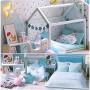 CUTEBEE Dollhouse Miniature with Furniture, DIY Dollhouse Kit Plus Dust Proof and Music Movement, 1:24 Scale Creative Room Idea(Poetic Life)