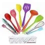 Color silicone kitchenware Non-stick silicone kitchenware set Environmentally friendly heat-resistant non-stick cooking shovel spoon tool set of 10