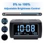 DreamSky Decent Alarm Clock Radio with FM Radio, USB Port for Charging, 1.2 Inch Blue Digit Display with Dimmer, Temperature Display, Snooze, Adjustable Alarm Volume, Sleep Timer.