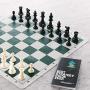 Best Chess Set Ever - Chess Board Game with Triple Weight Pieces, Green Silicone Board