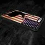 iPhone 6s 6 Case with American Flag Pattern Whimsical Design Bumper Black Soft TPU and PC Protection Anti-Slippery &Fingerprint Case for iPhone 6s 6
